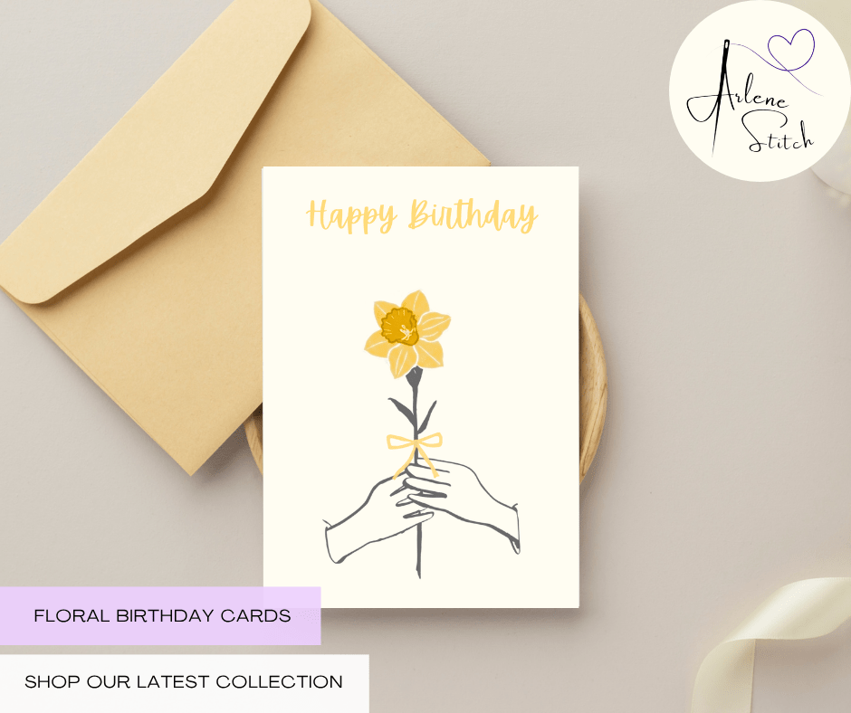 March Daffodil "Happy Birthday" Floral Birthday Card Paper products