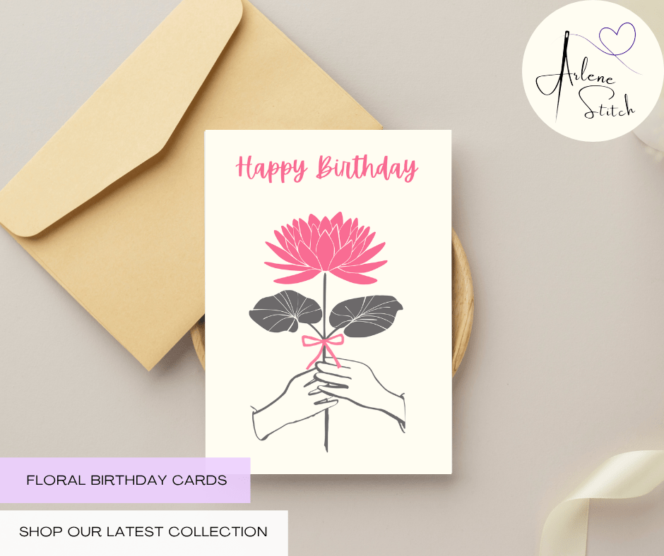 July Waterlily "Happy Birthday" Floral Birthday Card Paper products