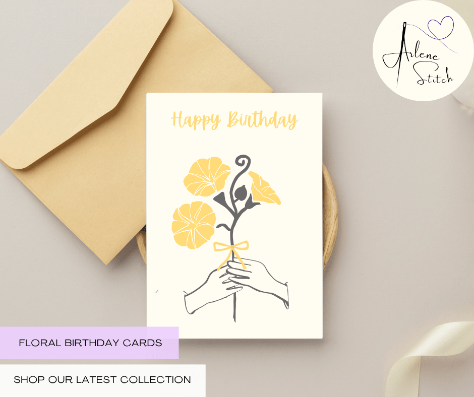 September Morning Glory "Happy Birthday" Floral Birthday Card Paper products