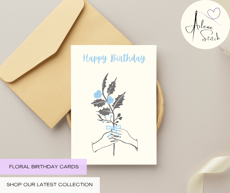 December Holly "Happy Birthday" Floral Birthday Card Paper products