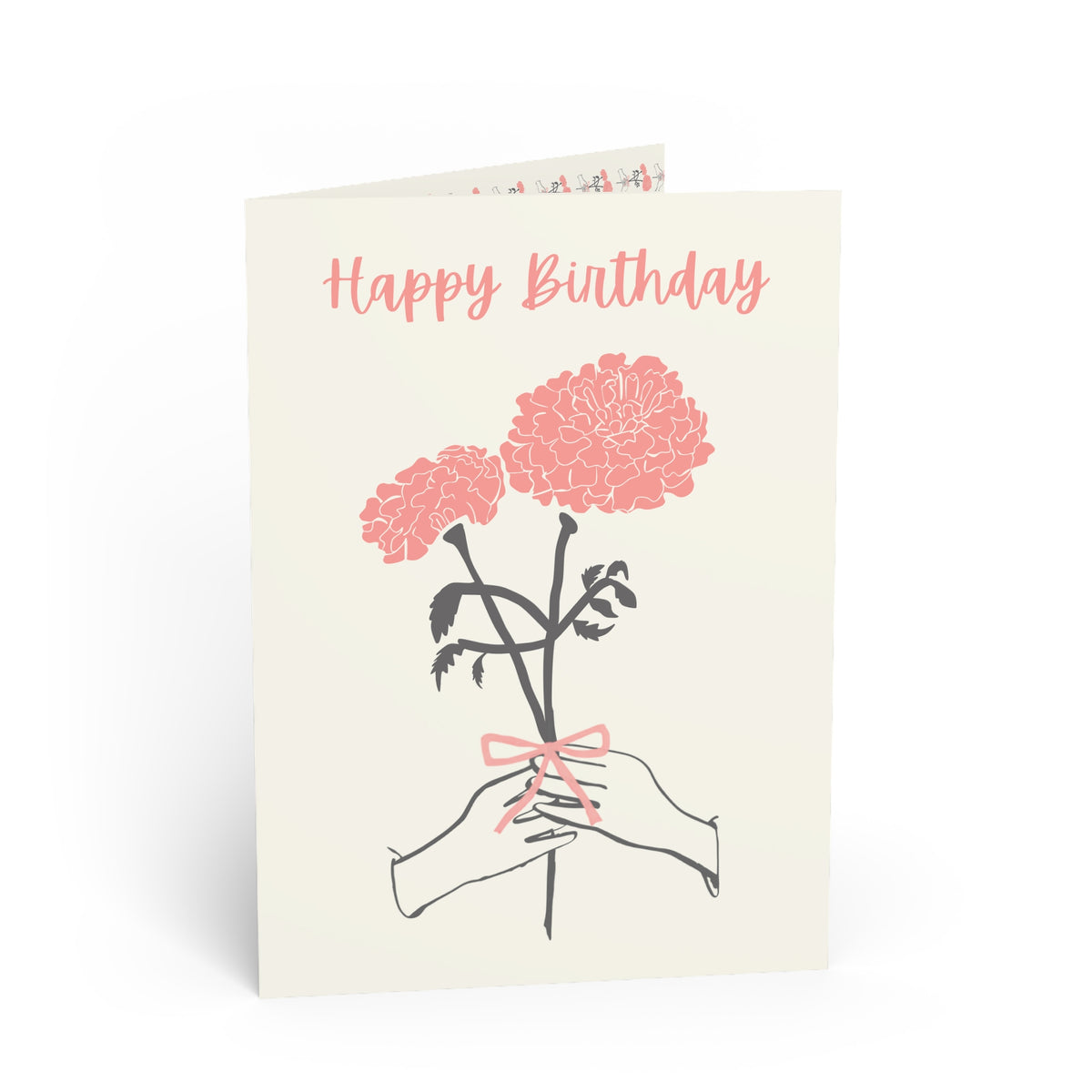 Front View October Marigold "Happy Birthday"