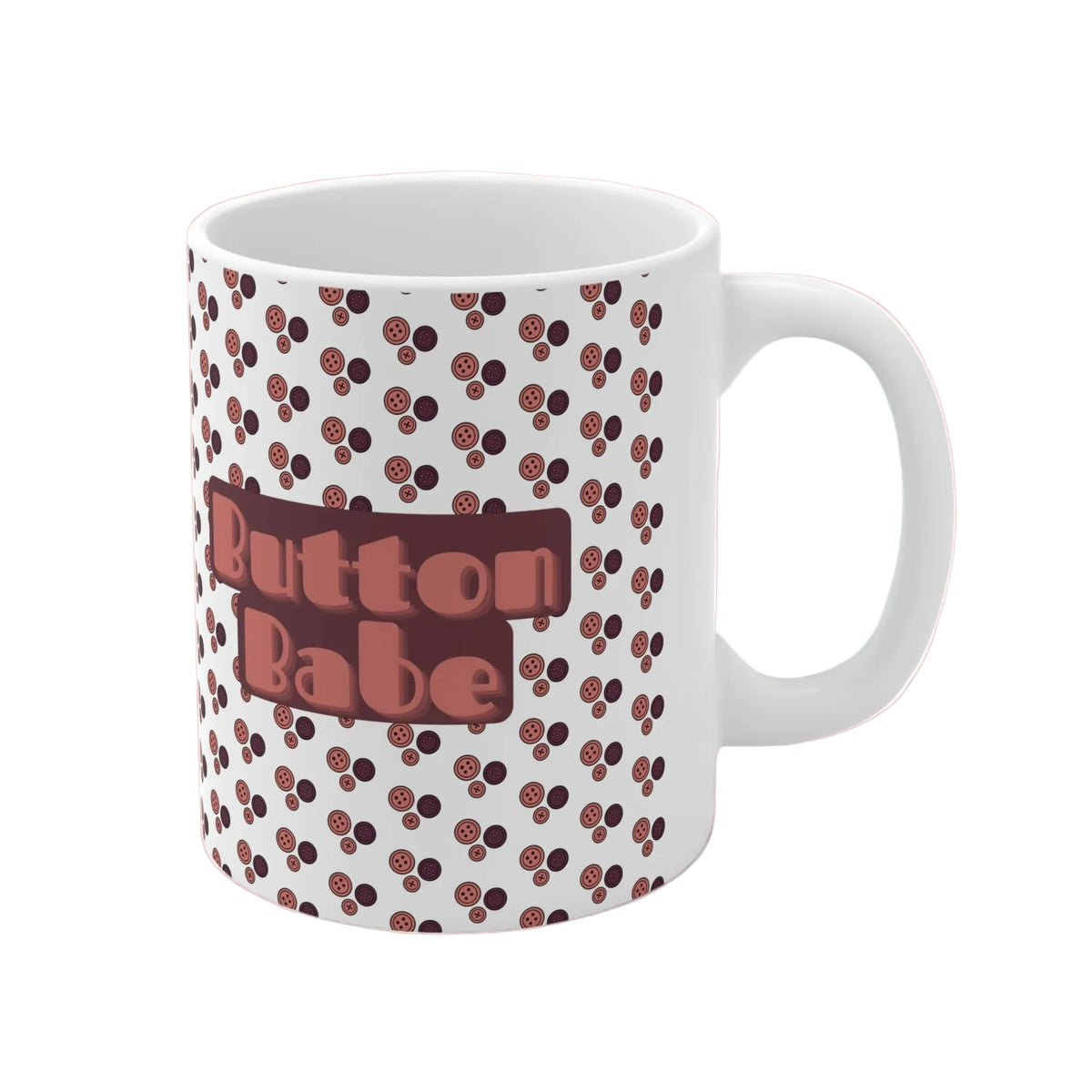 Red Button Babe Mug