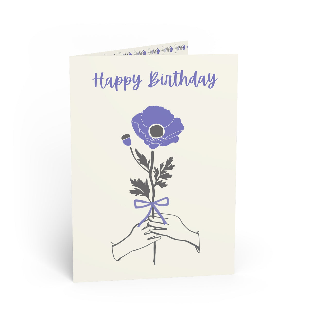 August Poppy "Happy Birthday" Floral Birthday Card - Arlene Stitch