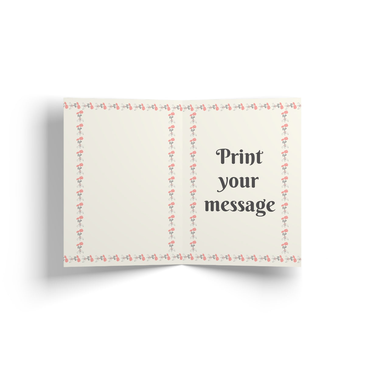 Open Floral Birthday Card