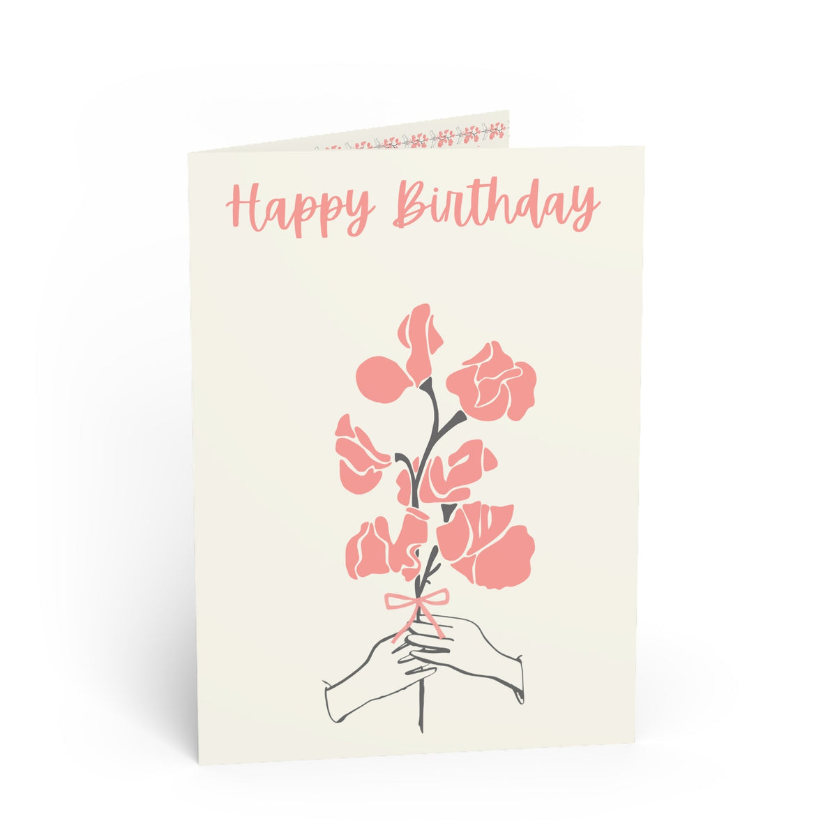 April Sweetpea "Happy Birthday" Floral Birthday Card Paper products