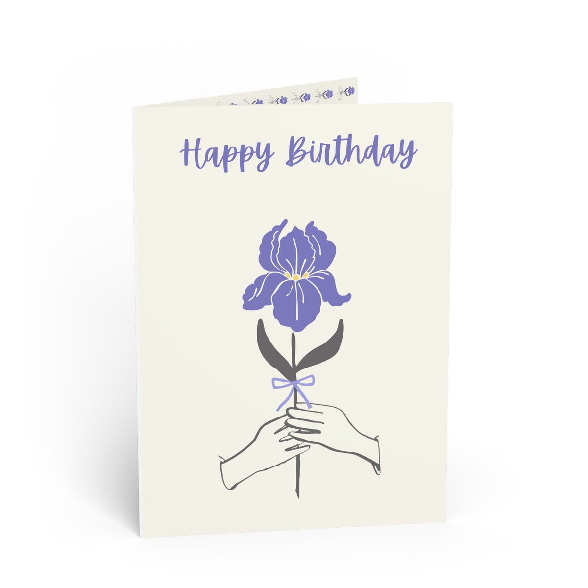 February Iris "Happy Birthday" Floral Birthday Card Paper products