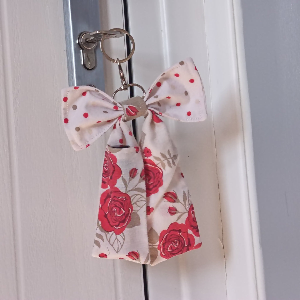 Handmade Bow Keychain - Floral Print 11 - Arlene Stitch