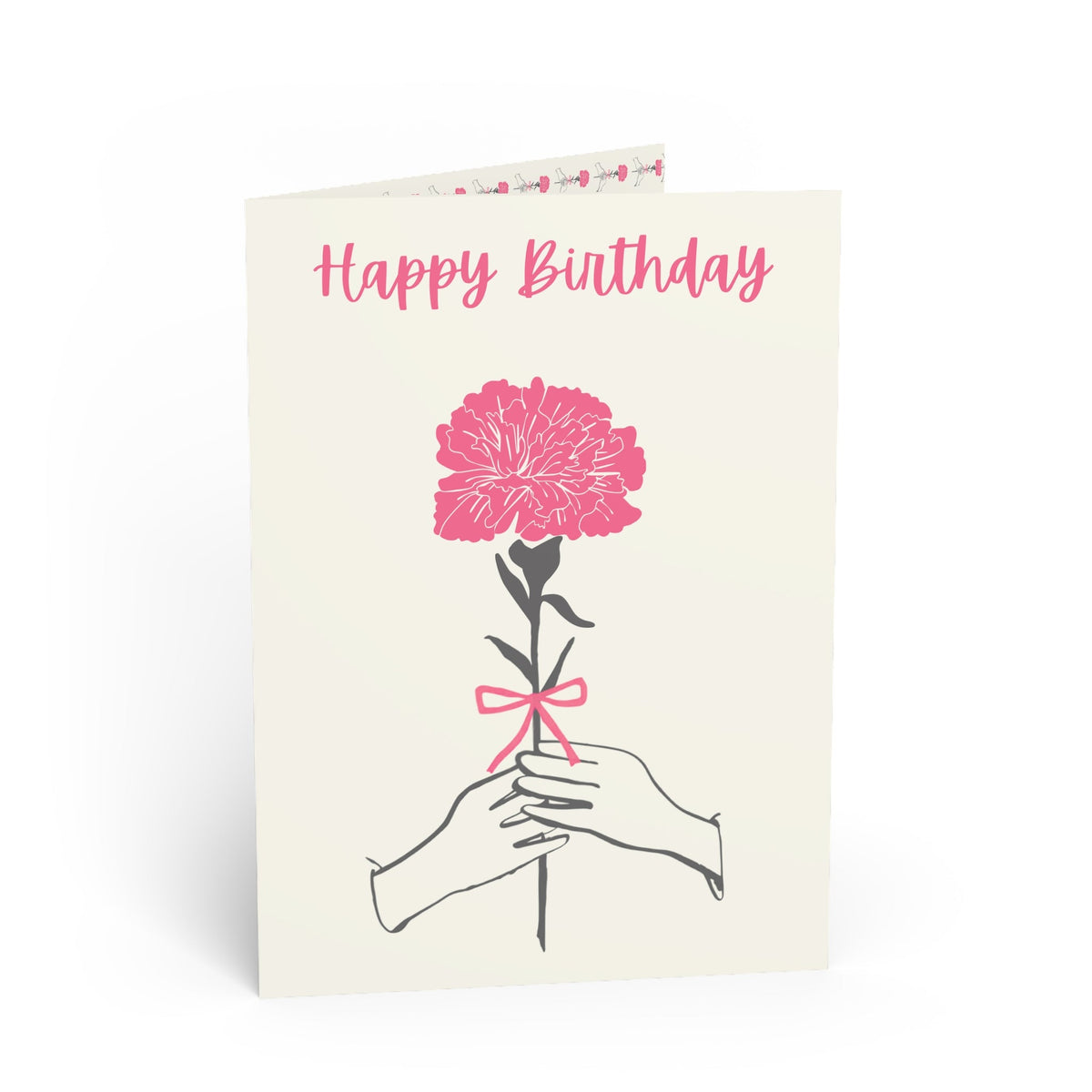 January Carnation "Happy Birthday" Floral Birthday Card Paper products