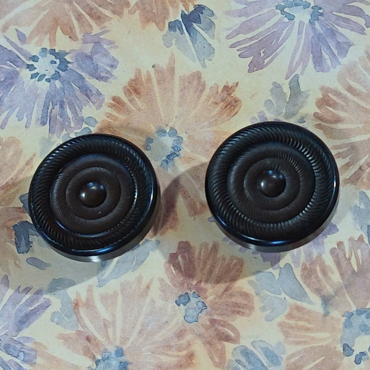 Large Dark Brown Recycled Button Magnets - Arlene Stitch