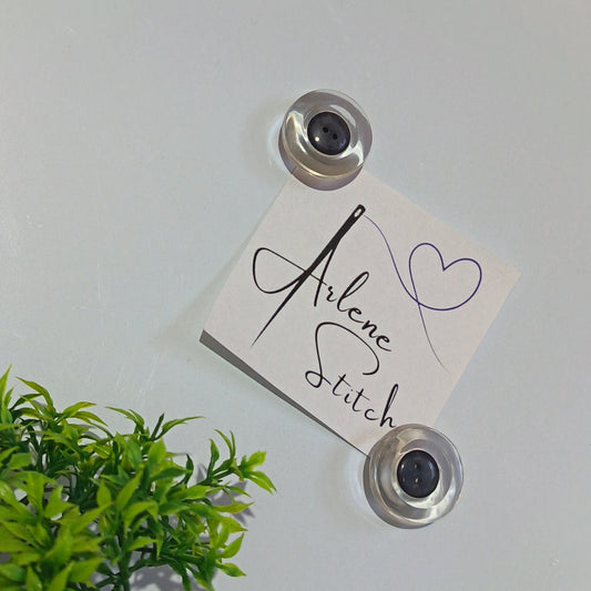 Large Two-Tone Chunky Recycled Button Magnets - Arlene Stitch