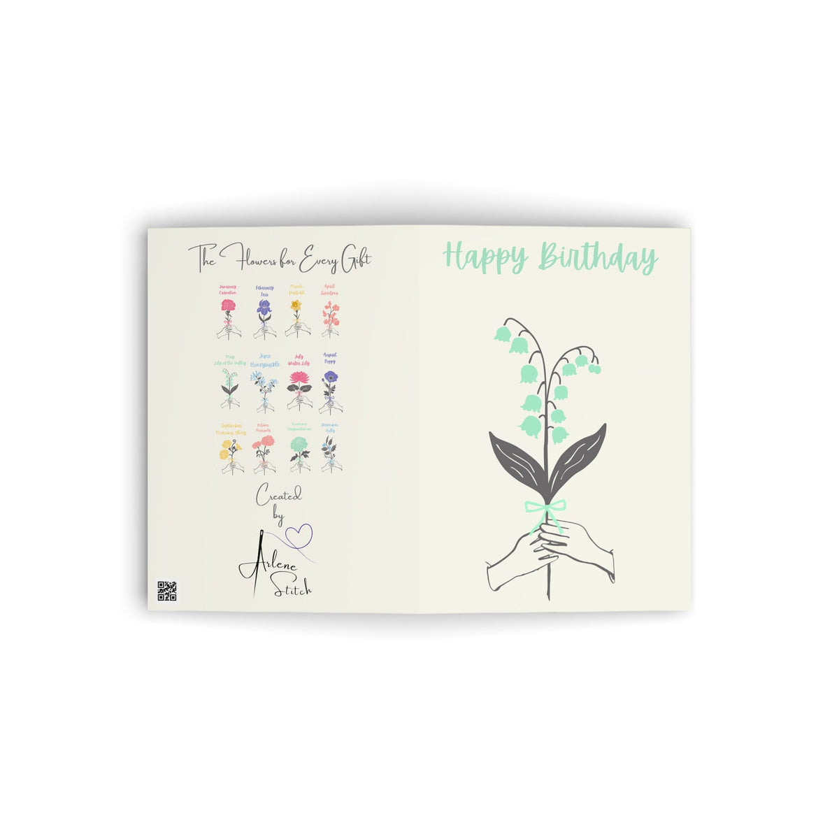 May Lilly of the Valley "Happy Birthday" Floral Birthday Card Paper products