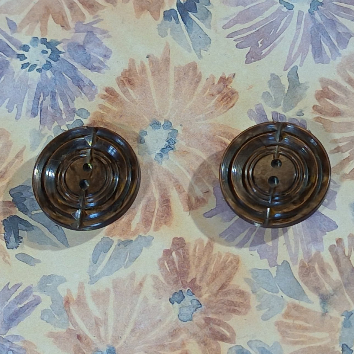 Medium Brown Marble Recycled Button Magnets Fridge Magnet
