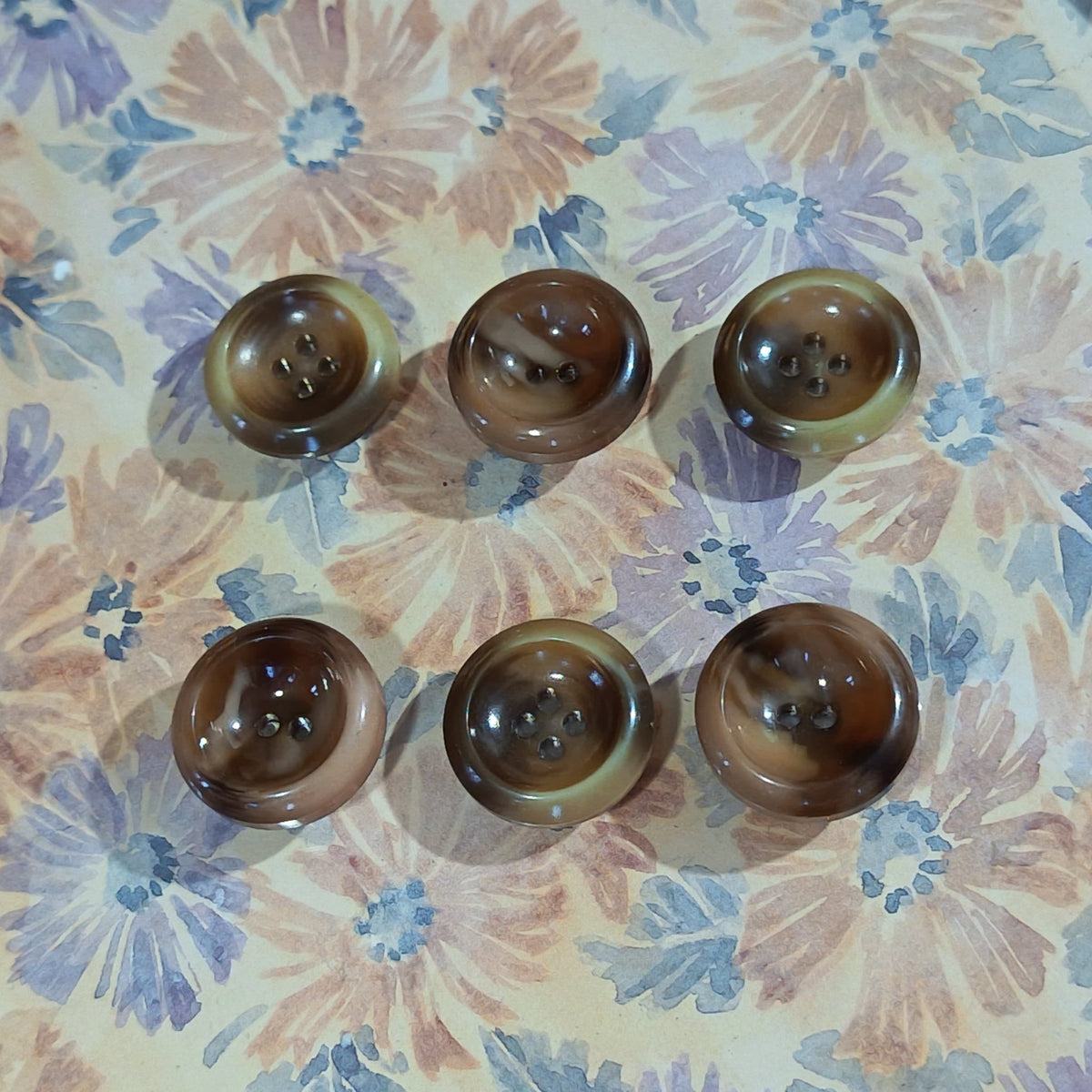 Medium Tortoishell Recycled Button Magnets Home Decor
