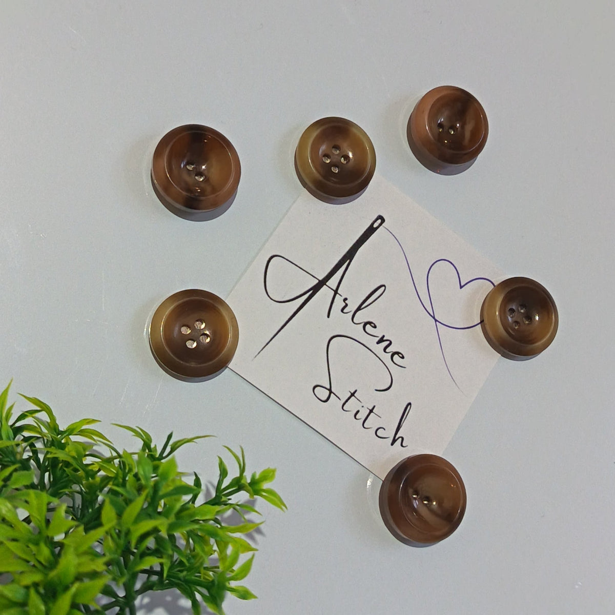 Medium Tortoishell Recycled Button Magnets Home Decor