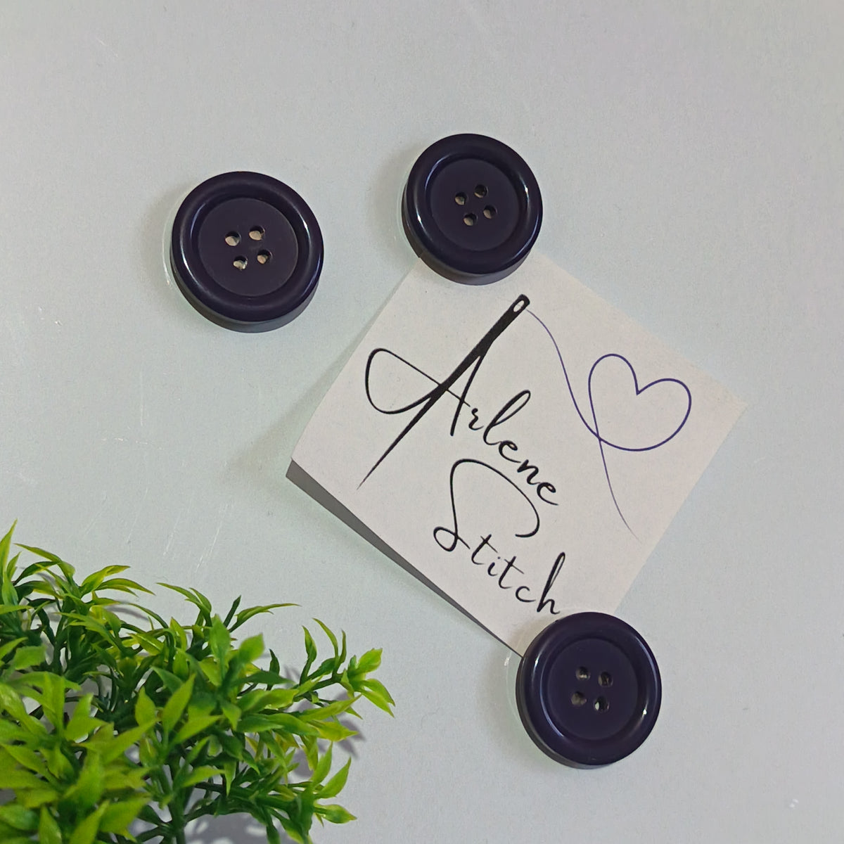 Large Purple Chunky Recycled Button Magnets - Arlene Stitch