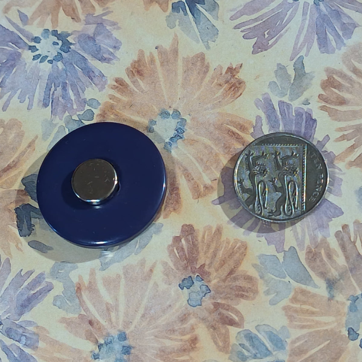 Large Purple Chunky Recycled Button Magnets - Arlene Stitch