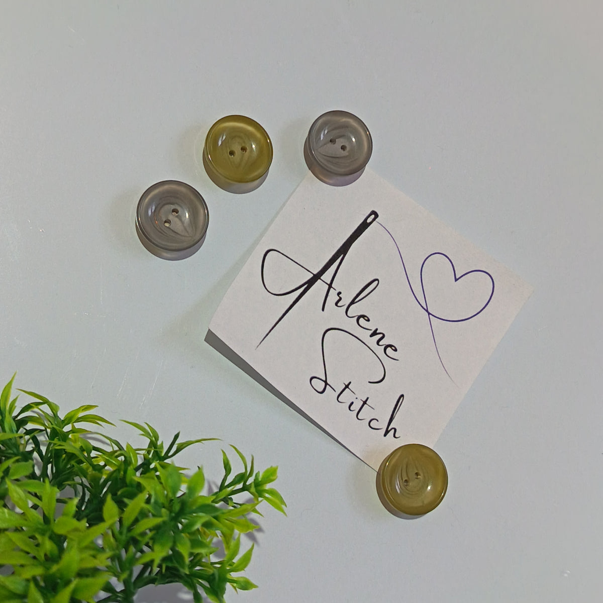 Small Stripe Recycled Button Magnets - Arlene Stitch