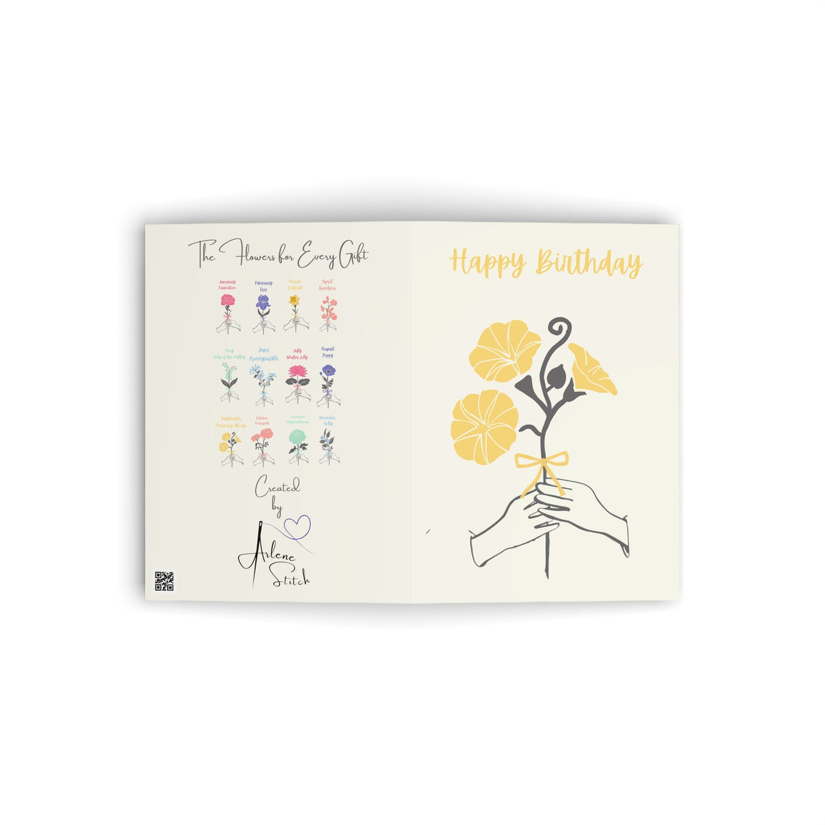 September Morning Glory "Happy Birthday" Floral Birthday Card Paper products
